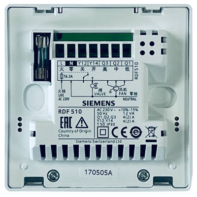 RDF510 - Siemens <br>Fan Coil Thermostat - 3